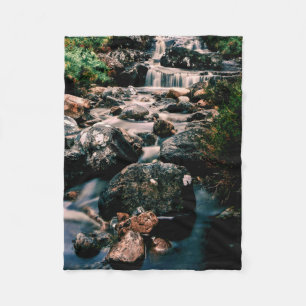 Photography WATERFALL STONES + your ideas Fleece Blanket