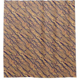 Photography - WOOD BARK + your ideas Shower Curtain
