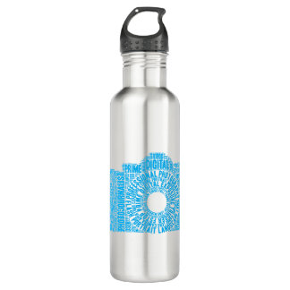 Photography Word Cloud Water Bottle