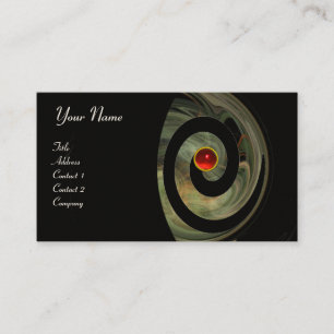 PHOTON SWIRL GEM MONOGRAM black purple red Business Card