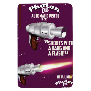 Photon vintage pistol science fiction poster magnet