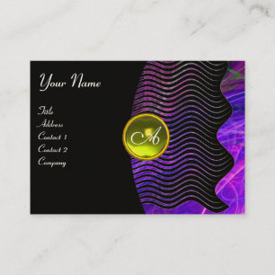 PHOTON WAVES GEM monogram vibrant Business Card