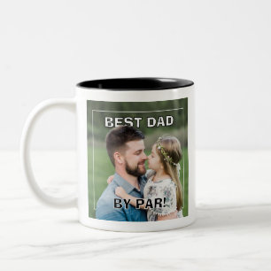 PhotoPop Best Dad By Par Custom Year Photo Trends Two-Tone Coffee Mug