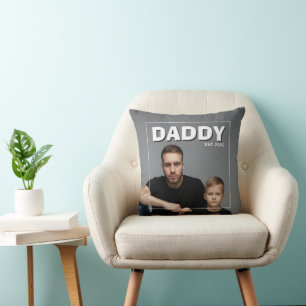 PhotoPop Daddy Est Custom Year Photo 2026 Trends Cushion