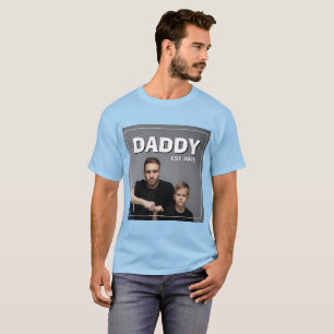 PhotoPop Daddy Est Custom Year Photo 2026 Trends T-Shirt