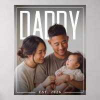 PhotoPop Daddy Est Custom Year Photo