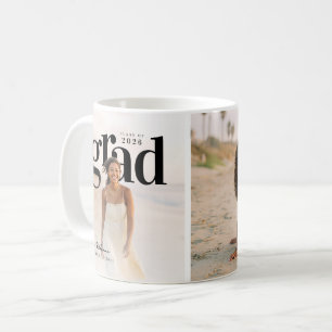 PhotoPop Lowercase grad 2026 Two Photo Graduation Coffee Mug