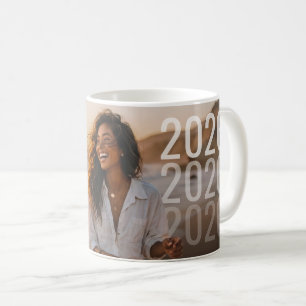 PhotoPop Minimal Year Overlay Graduation Coffee Mug