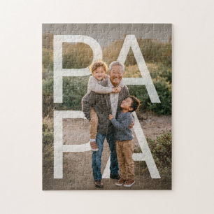 PhotoPop Papa Custom Family Photo Jigsaw Puzzle