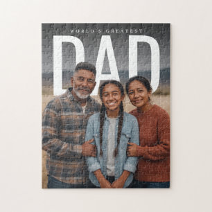 PhotoPop Worlds Greatest Dad Custom Photo Jigsaw Puzzle
