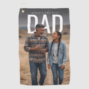 PhotoPop Worlds Greatest Dad Photo Golf Towel