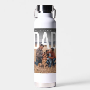 PhotoPop Worlds Greatest Dad Photo Water Bottle