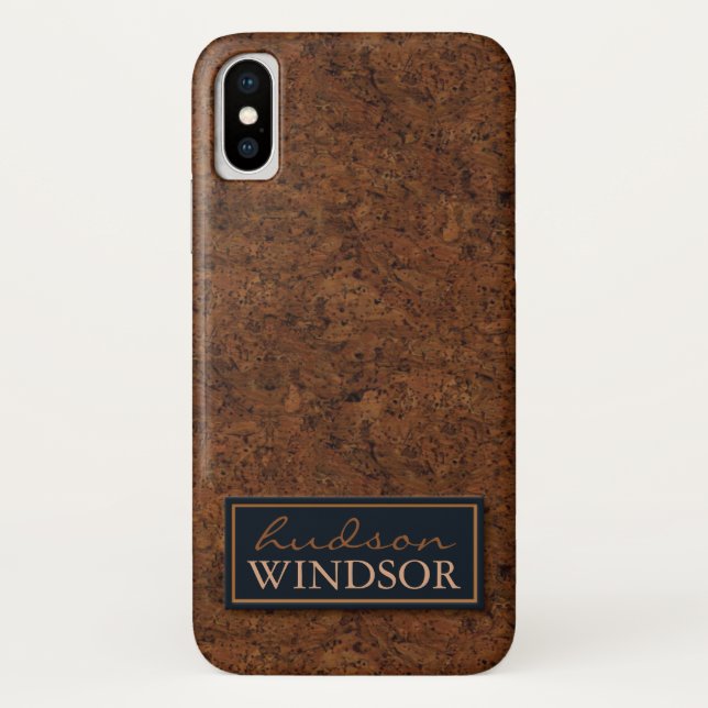 Photorealistic Dark Natural Cork Case-Mate iPhone Case (Back)