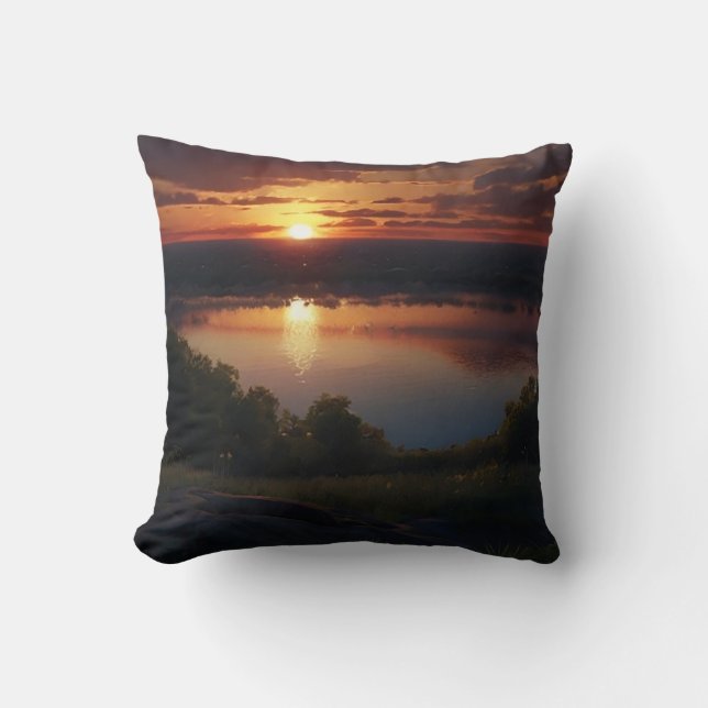 Photorealistic Sunrise Cushion (Front)