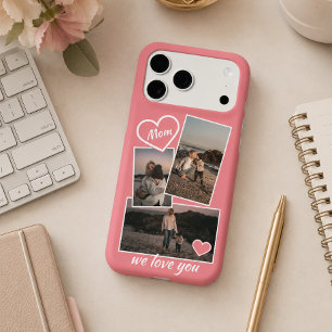 Photos And Heart On Coral Red Blush Peach Pink