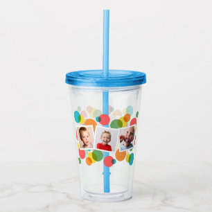 Photos and Polka Dots Custom Acrylic Tumbler