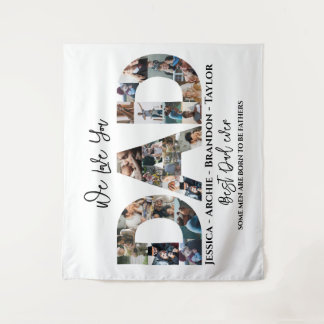 Photos Collage Gift for Dad Personalised Pictures  Tapestry