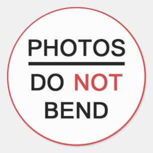 Photos Do Not Bend Sticker