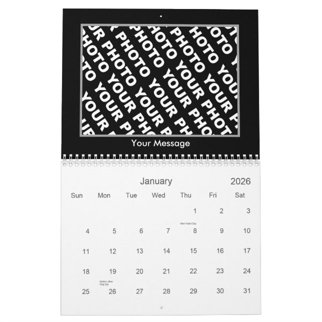 Photos Insert Calendar 2011 Template Black Frame (Jan 2026)