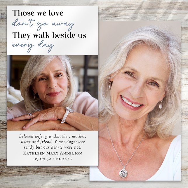 Photos Memorial Funeral Prayer Card (Creator Uploaded)