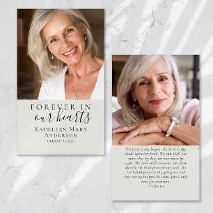 Photos Memorial Funeral Prayer Card