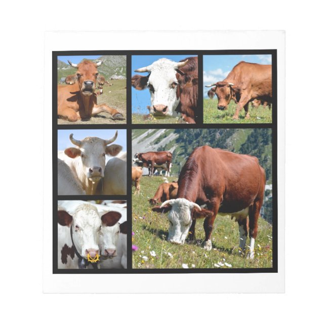 Photos mosaic of cows notepad (Front)