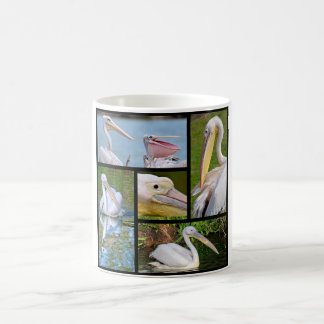 Photos mosaic of pelicans coffee mug