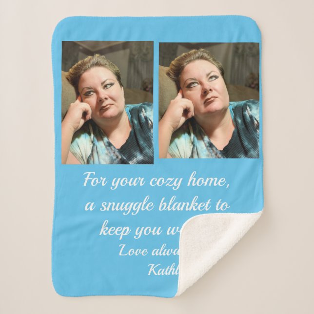 Photos Of Me Snuggle Sherpa Blankets (Front)