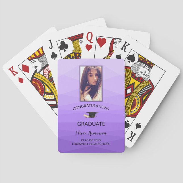 Photos On Polygonal Playing Cards (Back)