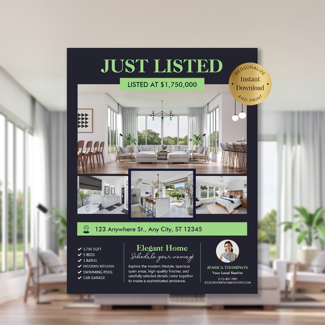 Photos Real Estate New Home Editable Listing Flyer (Photos Real Estate New Home Editable Listing Flyer)