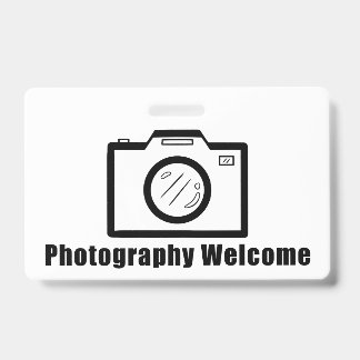 Photos Welcome! ID Badge