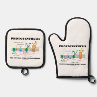 Photosynthesis The Original Green Energy Source Oven Mitt & Pot Holder Set