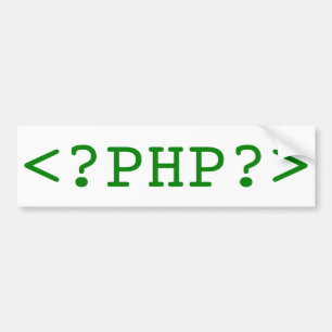 PHP Tags Bumper Sticker