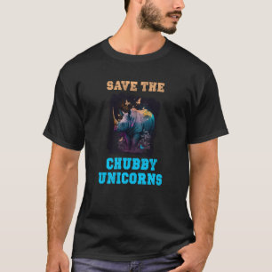 Phrase Rhino Save The Chubby Unicorns Animal Right T-Shirt