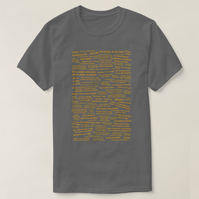 Phrases There Is No Who Alive Here orange letters T-Shirt (Design Front)