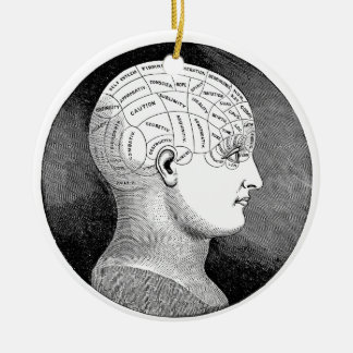 Phrenology Ceramic Tree Decoration