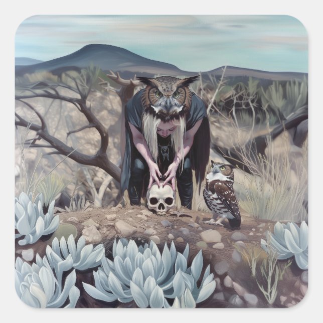 Phrenology Square Sticker (Front)