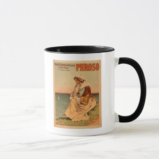 Phroso Woman at Beach Theatrical Poster Mug (Right)