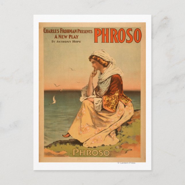 Phroso Woman at Beach Theatrical Poster Postcard (Front)