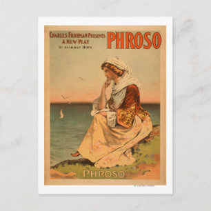 Phroso Woman at Beach Theatrical Poster Postcard