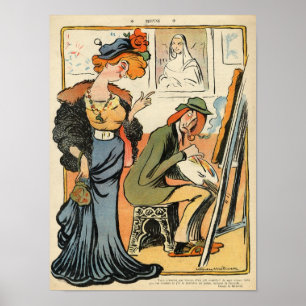 Phryne: caricature of an artist's model poster