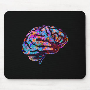 Phsychedelic Art Tie Dye Human Brain Cool Neurolog Mouse Mat