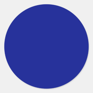 Phthalo Blue Solid Colour Classic Round Sticker