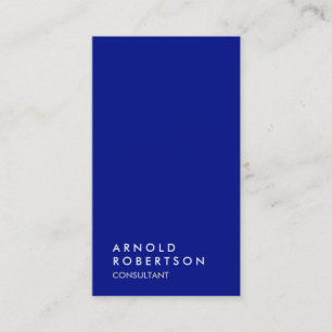 Phthalo Blue Trendy Modern Minimalist Simple Business Card