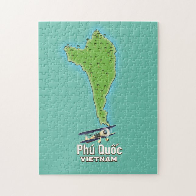 Phú Quốc Island map Vietnam map Jigsaw Puzzle (Vertical)