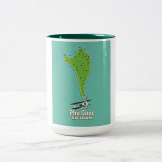 Phú Quốc Island map Vietnam map Two-Tone Coffee Mug