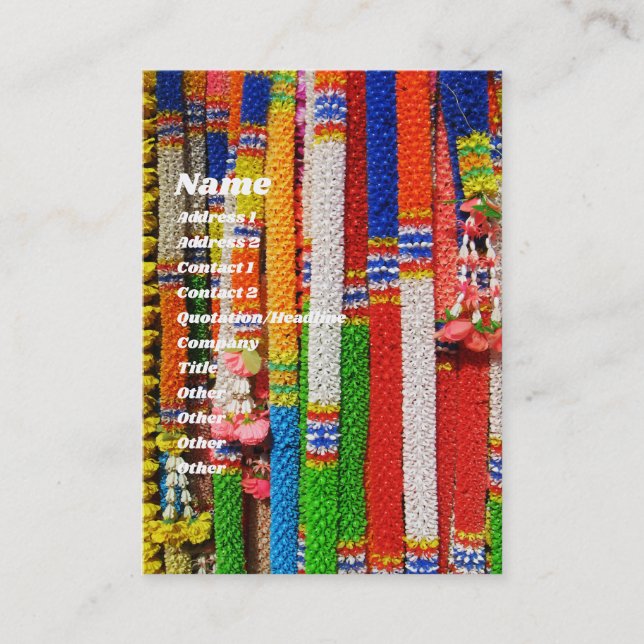 Phuang Maalai - Thai Floral Garland Business Card (Front)