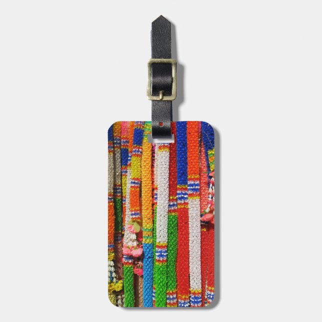 Phuang Maalai - Thai Floral Garland Luggage Tag (Front Vertical)
