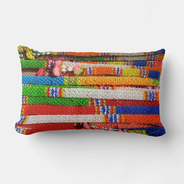 Phuang Maalai - Thai Floral Garland Lumbar Cushion (Front)