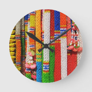 Phuang Maalai - Thai Floral Garland Round Clock